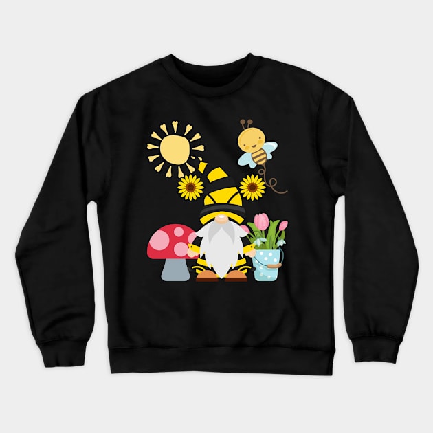 Gnome in Bloom: A Celebration of Spring Crewneck Sweatshirt by MagicTrick